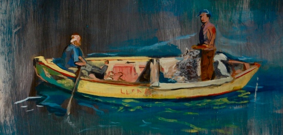 Chilean Fisherman, Oil and Acrylic on panel, 2009